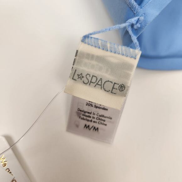 L*Space Finneas Bikini Top Blue Pink Size Medium NWT - Picture 4 of 5